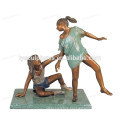 2019 New design custom life size bronze little boy statue copper casting children sculptures for decoration